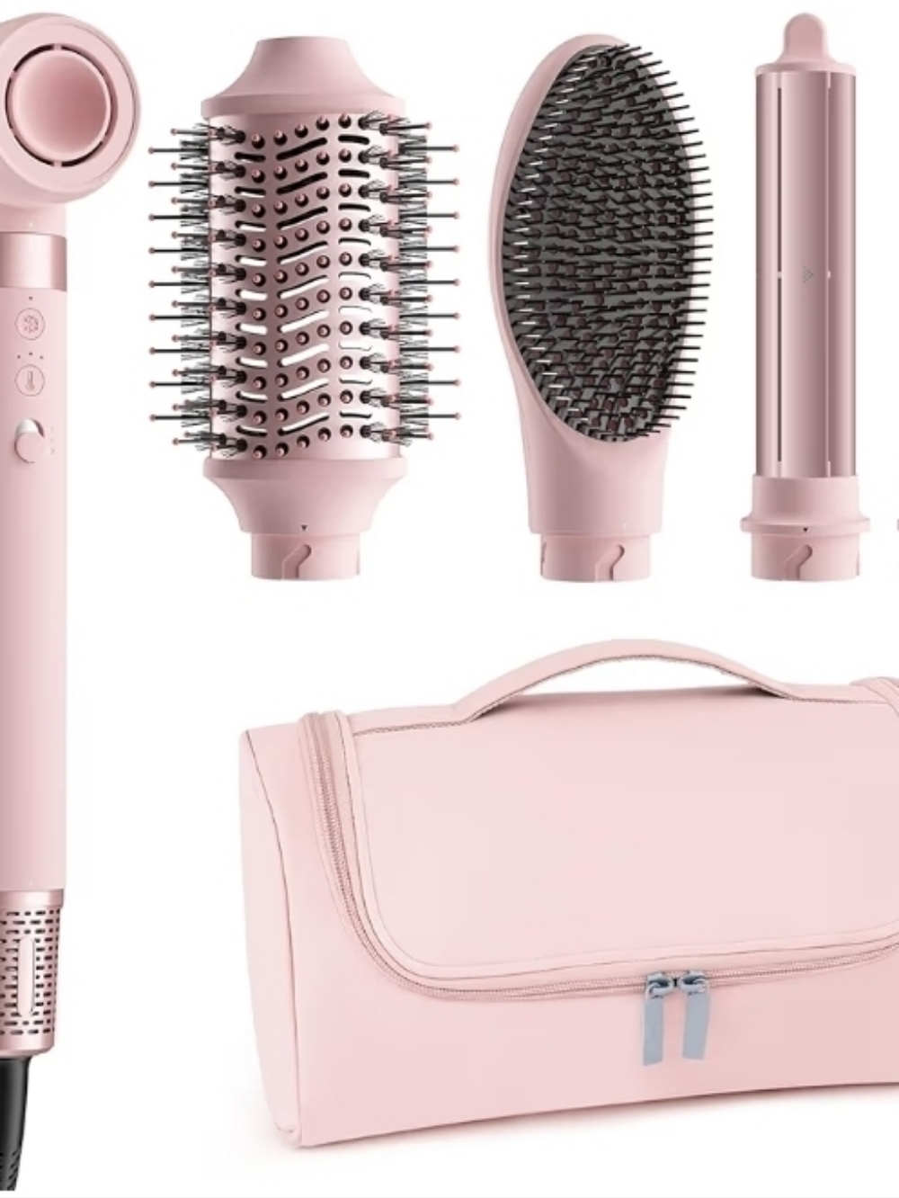 Pink Hair Dryer with Attachments